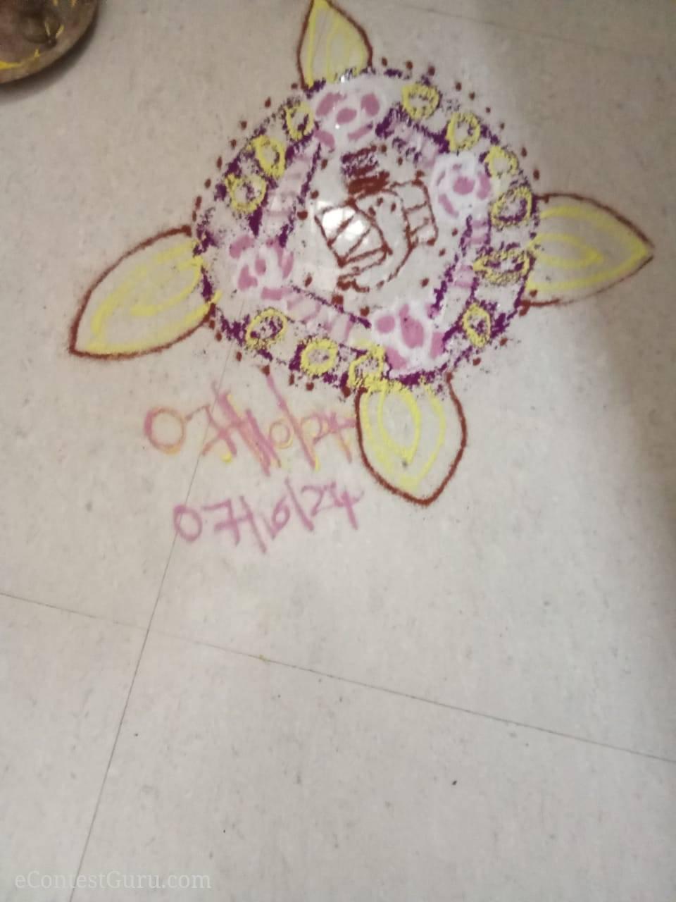 Ganapathi rangoli type