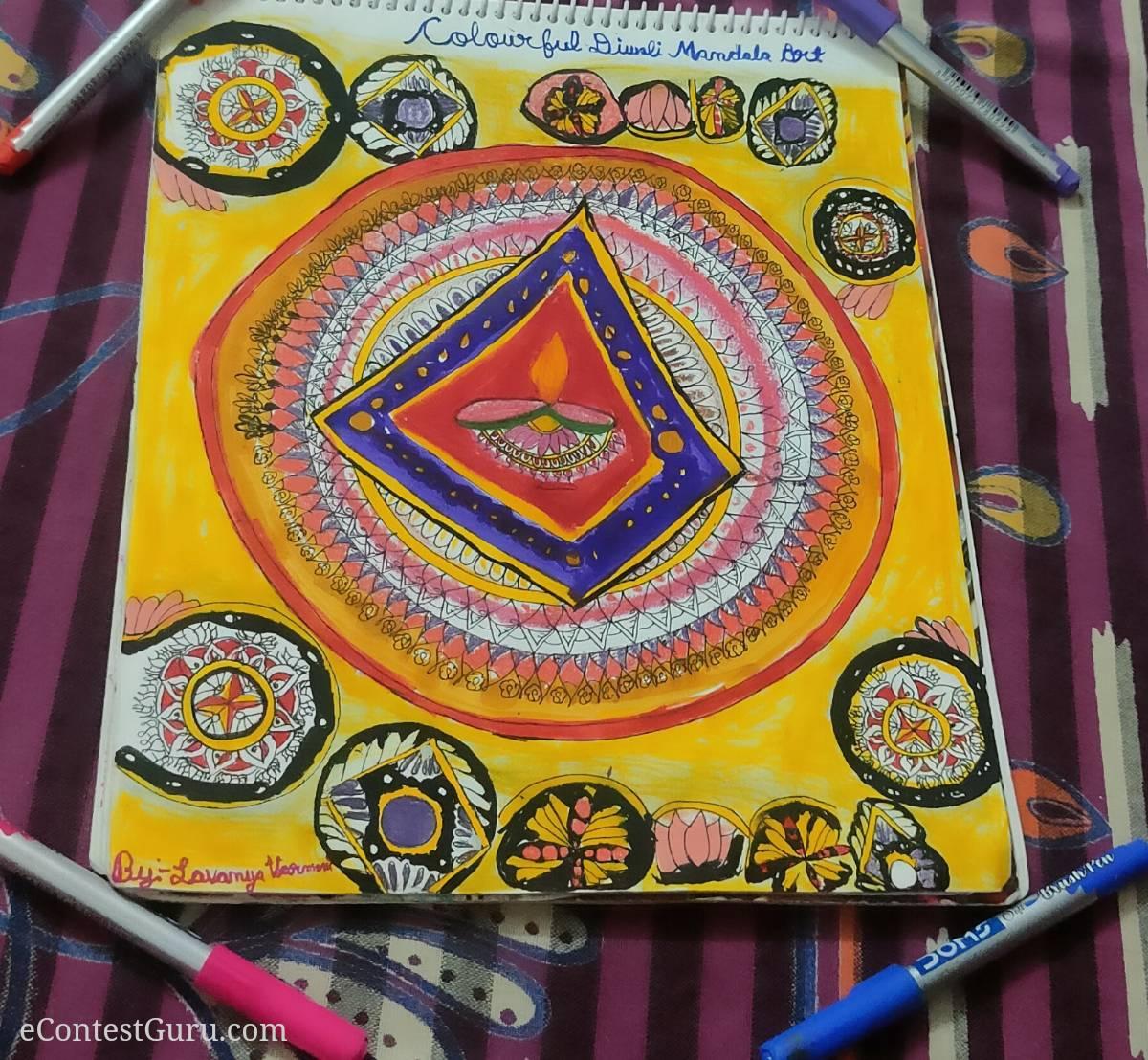 Colourful Diwali Mandala Art 