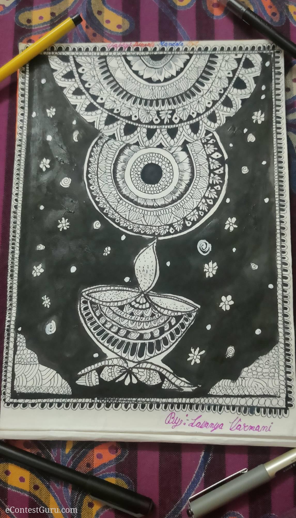 Happy Diwali Mandala Art 