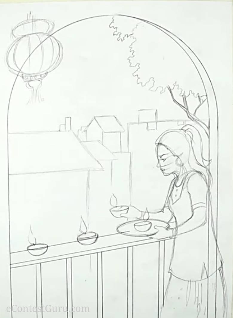 Diwali Drawing 