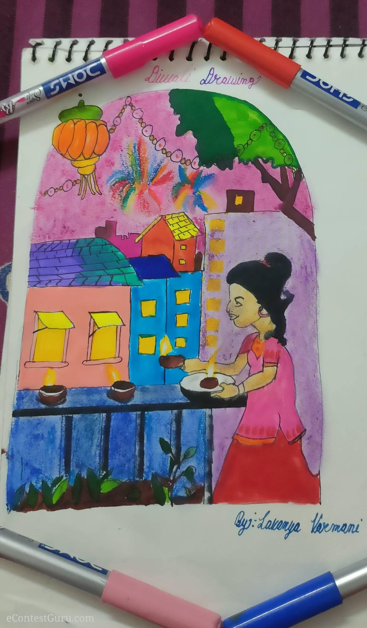 Diwali Drawing 