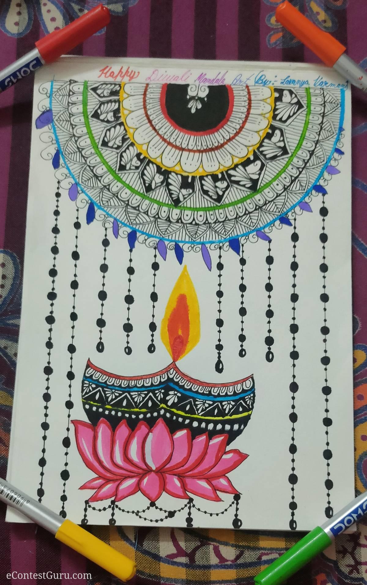 Happy Diwali Mandala Art 