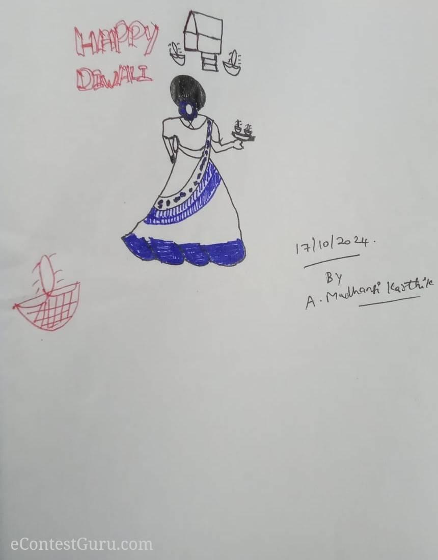 Diwali drawing