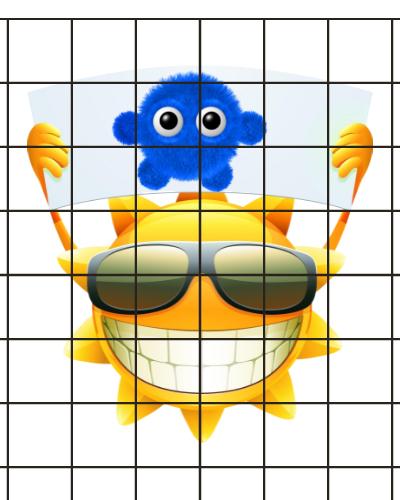 Cartoon laughing sun  puzzle for kids